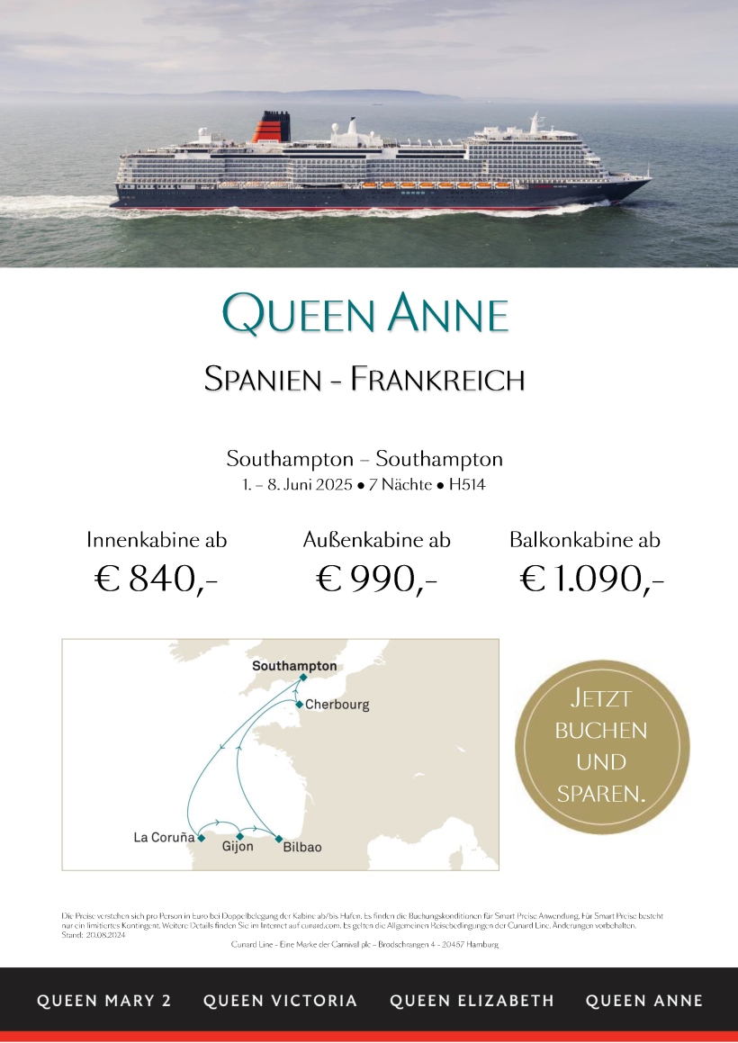 Queen Anne H514 Spanien Frankreich Smart Preis