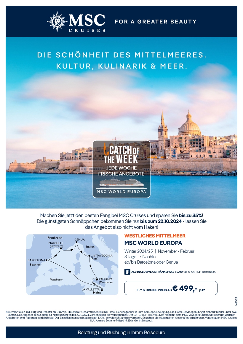 MSC World Europa Catch of the Week